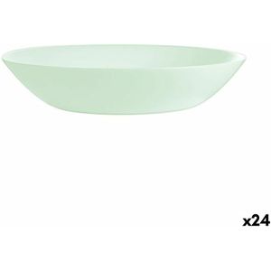 Diep bord Luminarc Diwali Paradise Groen Glas 20 cm (24 Stuks)