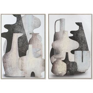 Schilderij DKD Home Decor Vaas Scandinavisch 84 x 4,5 x 123 cm (2 Stuks)