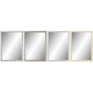 Wandspiegel DKD Home Decor 56 x 2 x 76 cm Kristal Natuurlijk Grijs Bruin Donker grijs polyestyreen Tropisch Blad van een plant (