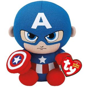 TY Beanie Babies Marvel Knuffel Captain America 15 cm