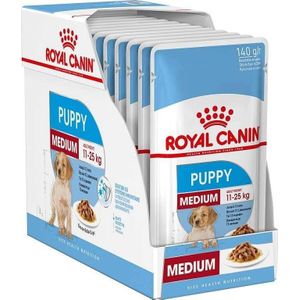 ROYAL CANIN SHN Medium Puppy in saus - nat puppyvoer - 10x140g