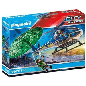 PLAYMOBIL City Action Politiehelikopter: parachute-achtervolging - 70569