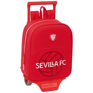 Schoolrugzak met Wielen Sevilla Fútbol Club Rood 22 x 27 x 10 cm