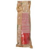 Glazenset Algon Wegwerp Karton Rood 20 Onderdelen 120 ml (24 Stuks)