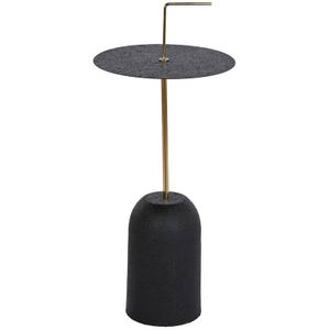 Bijzettafel DKD Home Decor 30 x 30 x 68 cm Zwart Gouden Ijzer