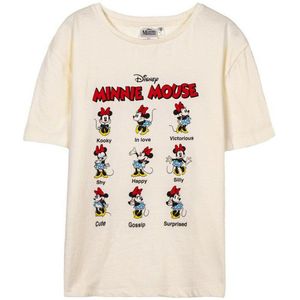 T-Shirt met Korte Mouwen voor kinderen Minnie Mouse Beige Maat 14 Jaar