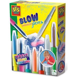 Set Viltstiften SES Creative Blow Airbrush Pens