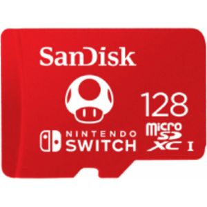 Micro SD-Kaart SanDisk SDSQXAO-128G-GNCZN Rojo/Blanco Rood 128 GB Micro SDXC