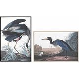 Schilderij DKD Home Decor Vogel Orientaals 63 x 4 x 93 cm (2 Stuks)