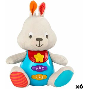 Knuffel met Geluid Winfun Konijnenvlees 17 x 17,5 x 10 cm (6 Stuks)