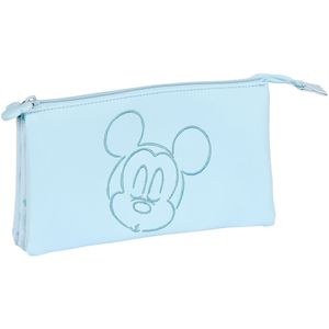 Pennenetui met 3 vakken Mickey Mouse Clubhouse Baby Licht Blauw (22 x 12 x 3 cm)