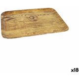 Dienblad La Mediterránea Hout Melamine 27 x 21,5 x 1,5 cm (18 Stuks)