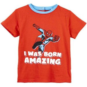 T-Shirt met Korte Mouwen Spider-Man Rood Maat 24 maanden