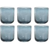 Glazenset Home ESPRIT Blauw Kristal 320 ml (6 Stuks)