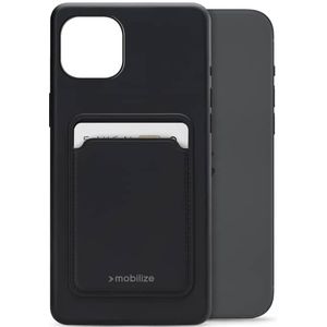 Mobilize Rubber Gelly Card Case Apple iPhone 15 Plus Matt Black