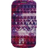 Xccess Book Stand Case Samsung Galaxy S4 Mini I9195 Aztec Purple