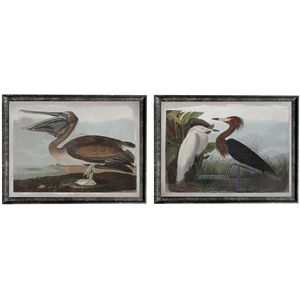 Schilderij DKD Home Decor Vogel Orientaals 90 x 2 x 68 cm (2 Stuks)