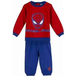 Joggingpak voor kinderen Spider-Man Rood Blauw Maat 18 maanden
