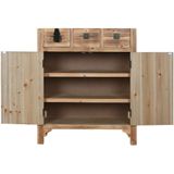 Ladenkast Home ESPRIT Zwart Natuurlijk Spar Hout MDF Orientaals 63 x 27 x 101 cm