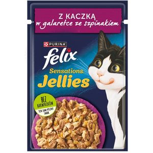 FELIX Sensations Eend en spinazie - nat kattenvoer - 85 g