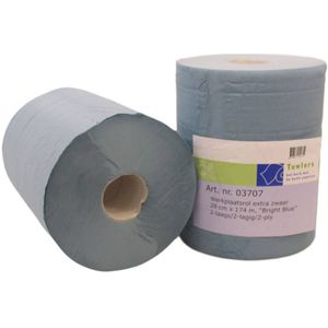 Poetspapier werkplaatsrol 26cm x 190m - zwaar 2 laags papier (2 rollen)