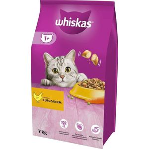 WHISKAS Cat Adult met kip - droogvoer voor katten - 7 kg