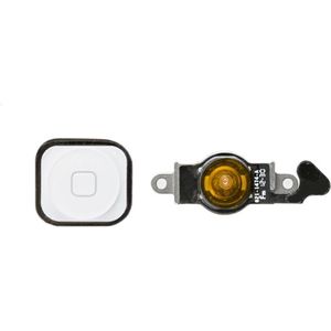Replacement Home Button Flex Cable incl. Home Button for Apple iPhone 5 White OEM