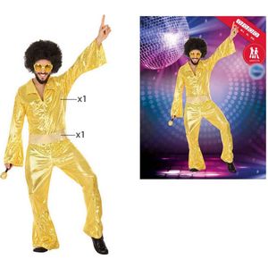 Kostuums voor Volwassenen Disco Gouden (2 Onderdelen) Maat XL