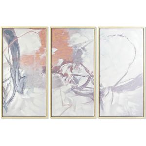 Set van 3 Schilderijen DKD Home Decor 180 x 4 x 120 cm Abstract Stads