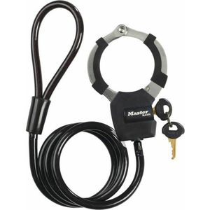 Kabel met slot Master Lock Zwart