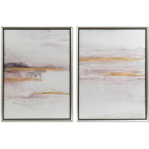 Schilderij DKD Home Decor 60 x 3,5 x 80 cm Abstract Stads (2 Stuks)