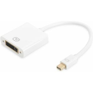 Mini DisplayPort naar DVI-Adapter Digitus AK-340406-001-W Wit Zwart