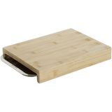 Snijplank DKD Home Decor Natuurlijk Bamboe Roestvrij staal 28 x 21,5 x 4,2 cm