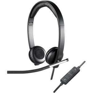 Logitech H650e Headset Bedraad Hoofdband Kantoor/callcenter USB Type-A Zwart, Zilver