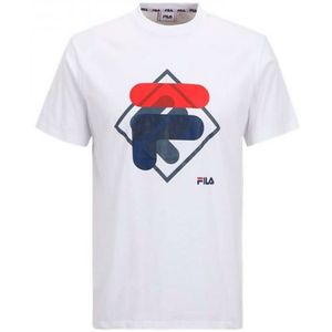 T-Shirt met Korte Mouwen voor kinderen Fila FAT0340 10001 Wit Maat 16 jaar