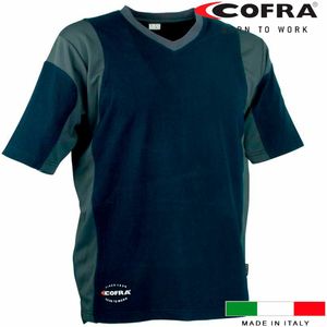 Heren-T-Shirt met Korte Mouwen Cofra Java Donkerblauw Maat 2XL