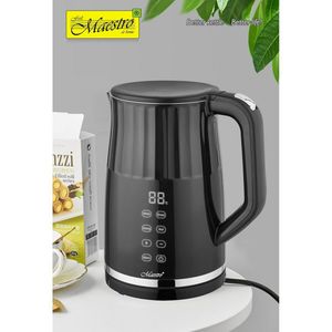 Maestro MR-039 - Waterkoker 1.7L met aanraakscherm - Snoerloos - 2200W - Zwart