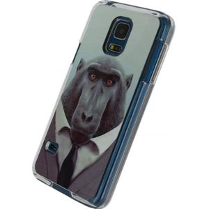 Xccess Metal Plate Cover Samsung Galaxy S5 mini Funny Chimpanzee