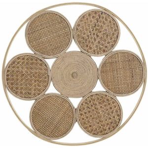 Wanddecoratie DKD Home Decor Rotan (45.5 x 2 x 45.5 cm)