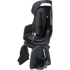 Kinderzitje achter Bobike Go Maxi RS met dragerbevestiging (CFS) en slaapstand - urban black