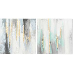 Schilderij DKD Home Decor Abstract 80 x 3 x 80 cm Modern (2 Stuks)