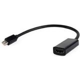 Gembird A-MDPM-HDMIF-02 video kabel adapter Mini DisplayPort HDMI Type A (Standaard) Zwart