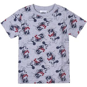 T-Shirt met Korte Mouwen voor kinderen Minnie Mouse Grijs Maat 4 Jaar