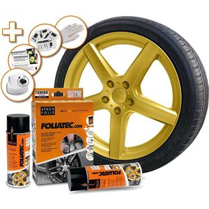 Vloeibaar rubber voor auto's Foliatec Gouden metaal 2 x 400 ml