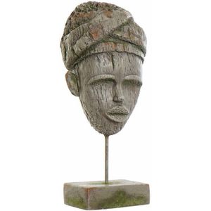 Decoratieve figuren DKD Home Decor 24 x 15 x 58 cm Grijs Koloniaal Afrikaanse