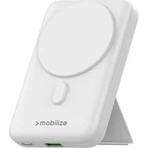 Mobilize Magnetic Wireless Magsafe Compatible PD Stand Power Bank 10000mAh 15W White