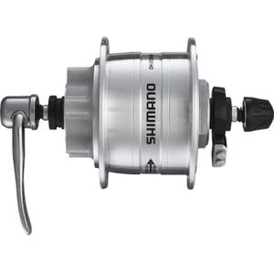 Dynamonaaf 36 gaats Shimano HD-3D32 3 Watt - voor 6 bouts remschijf - snelspanner - zilver