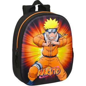3D-schoolrugzak Naruto Zwart Oranje 27 x 33 x 10 cm