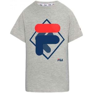 T-Shirt met Korte Mouwen voor kinderen Fila FAT0340 80000  Grijs Maat 14 Jaar