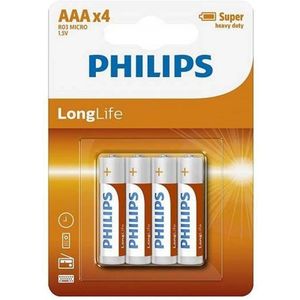 Philips LongLife Batterij AAA 4-pack